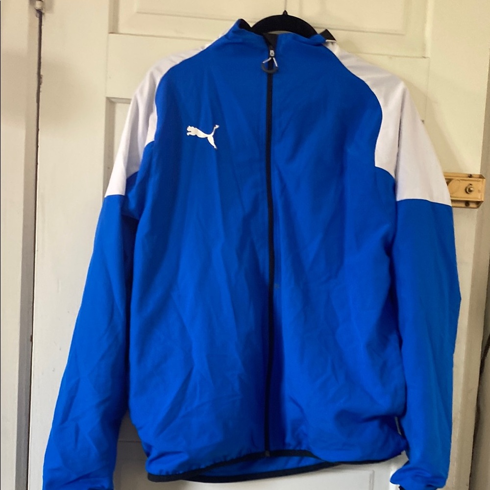 Puma Men's Blue and White Jacket